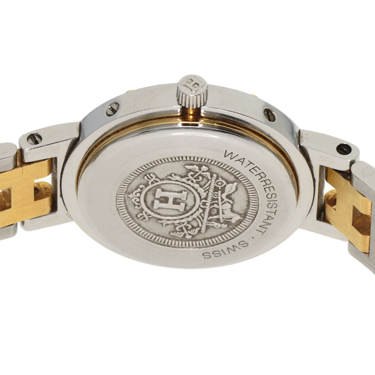 HERMES Watches Quartz Stainless Steel , SSxGP gold Clipper Ivory dial Women  d