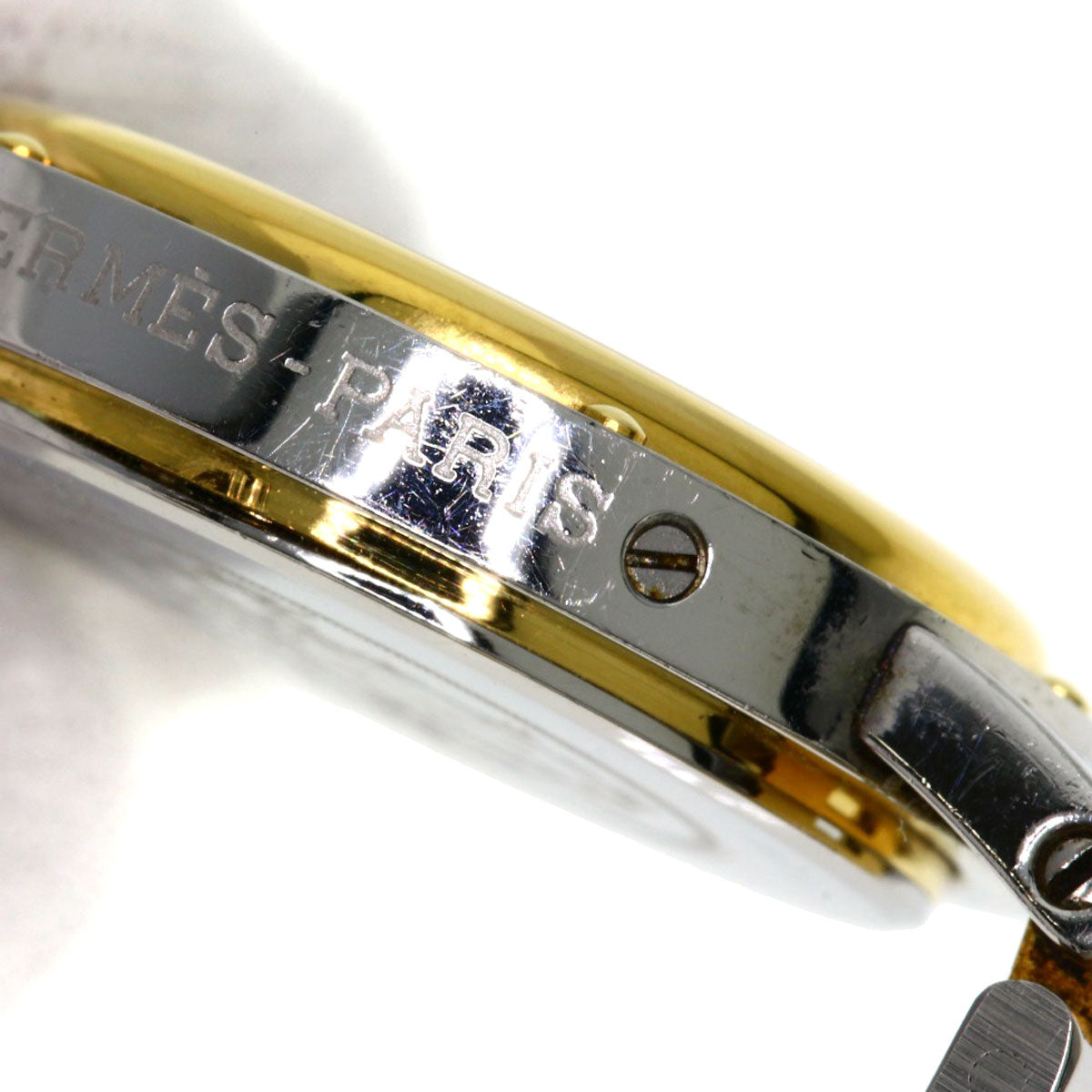 HERMES Watches Quartz Stainless Steel , SSxGP gold Clipper Ivory dial Women  d