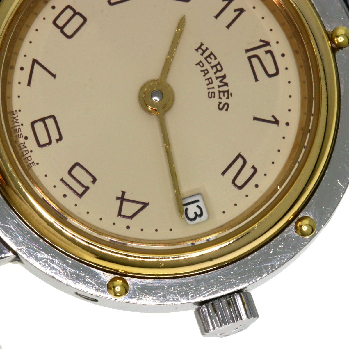 HERMES Watches Quartz Stainless Steel , SSxGP gold Clipper Ivory dial Women  d