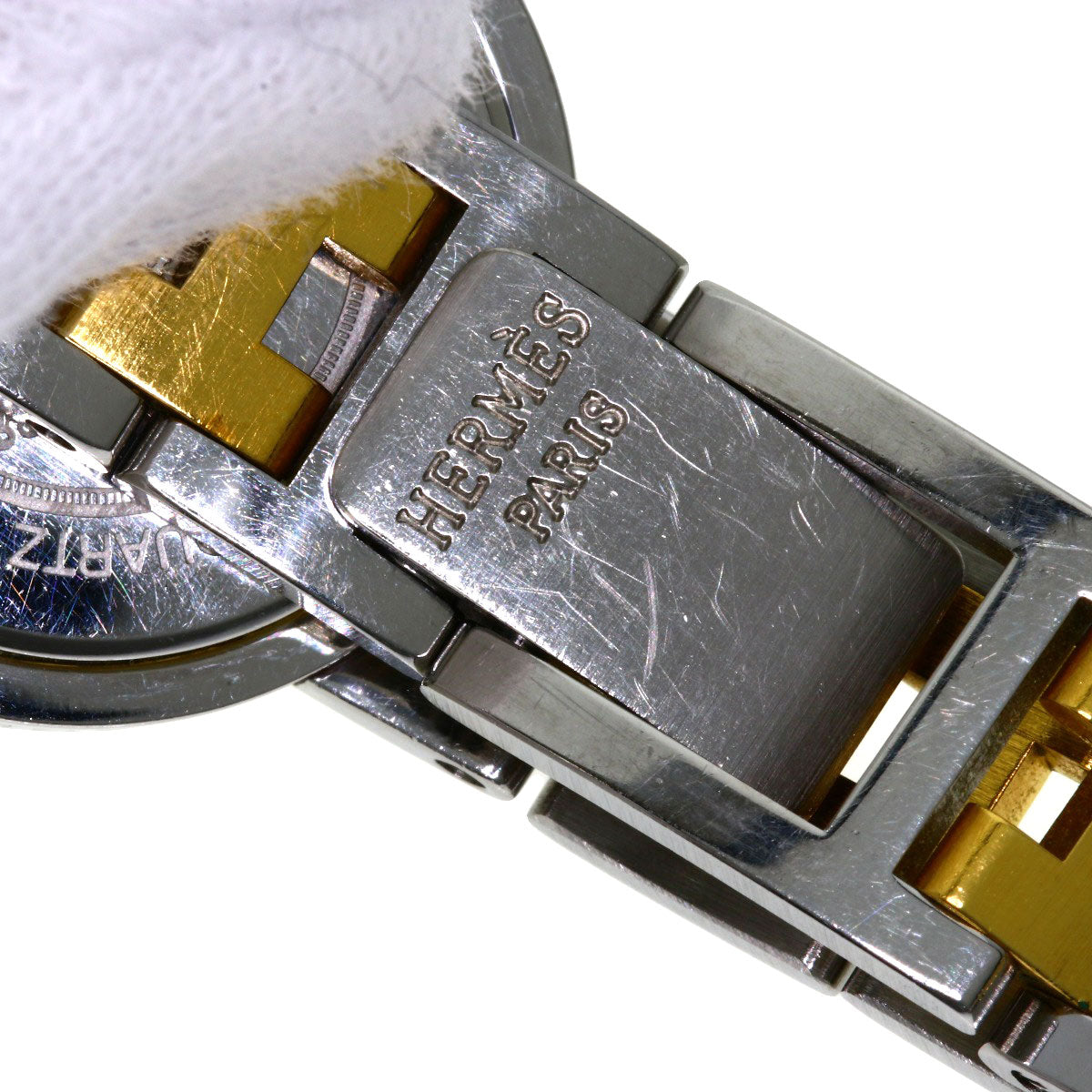 HERMES Watches Quartz Stainless Steel , SSxGP gold Clipper Ivory dial Women  d