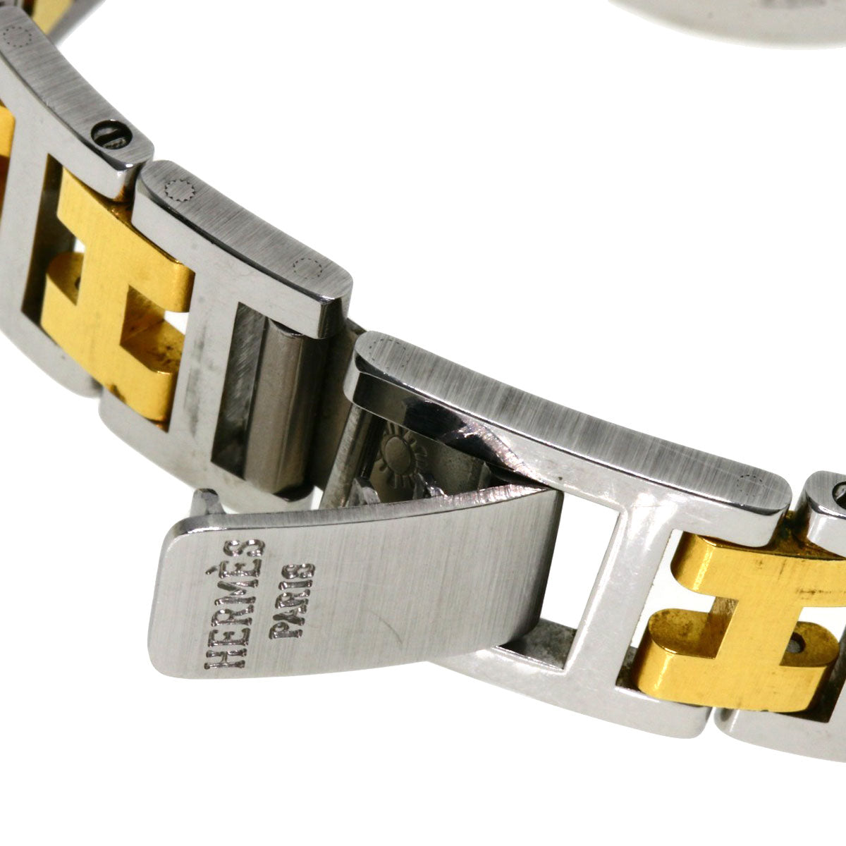 HERMES Watches Quartz Stainless Steel , SSxGP gold Clipper Ivory dial Women  d