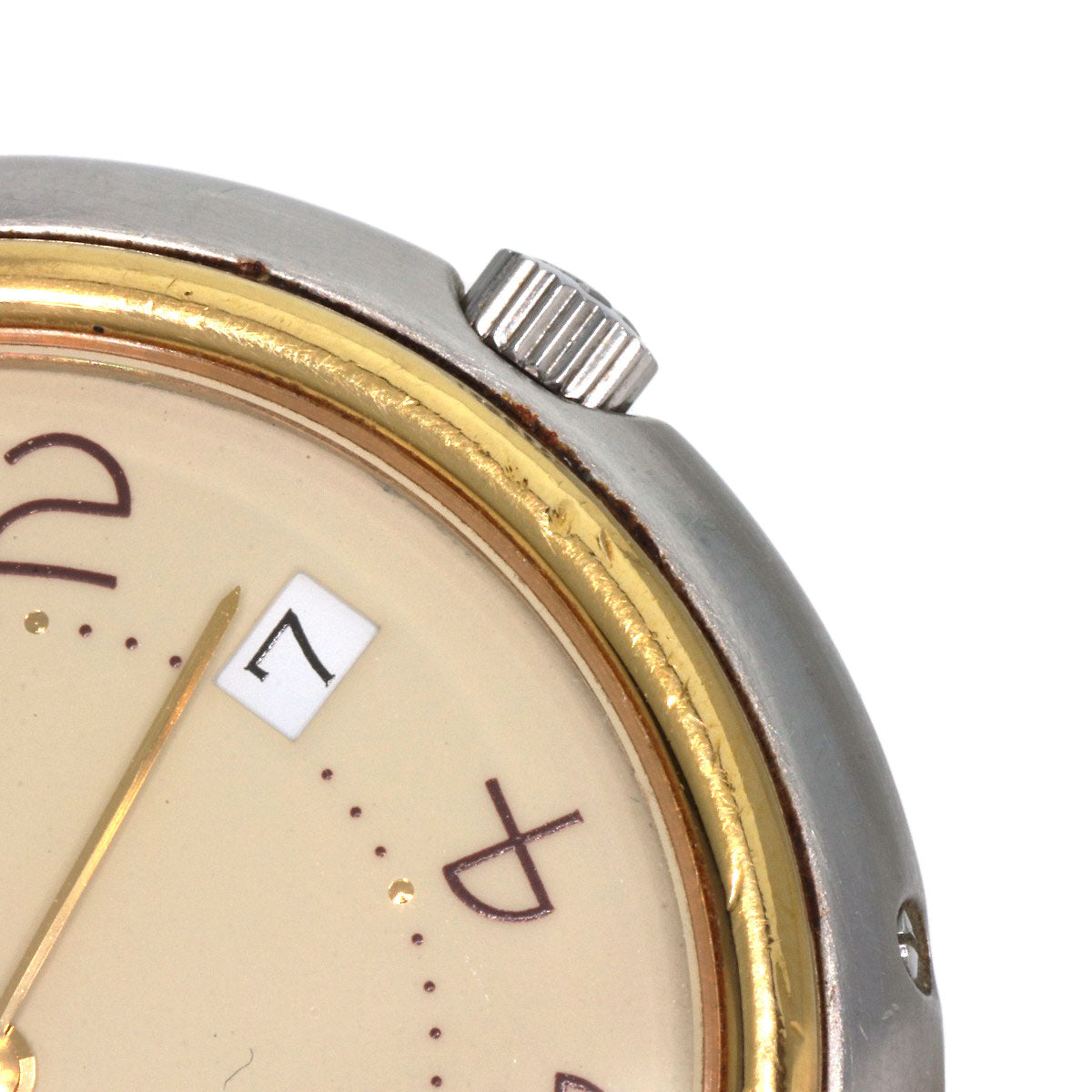 HERMES Watches Quartz Stainless Steel , SSxGP gold profile cream dial mens  d