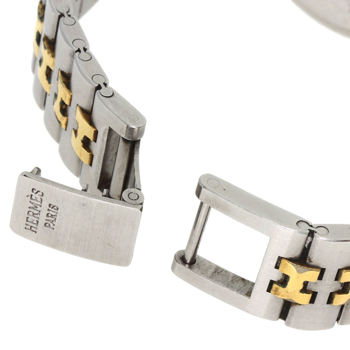 HERMES Watches Quartz Stainless Steel , SSxGP gold profile cream dial mens  d