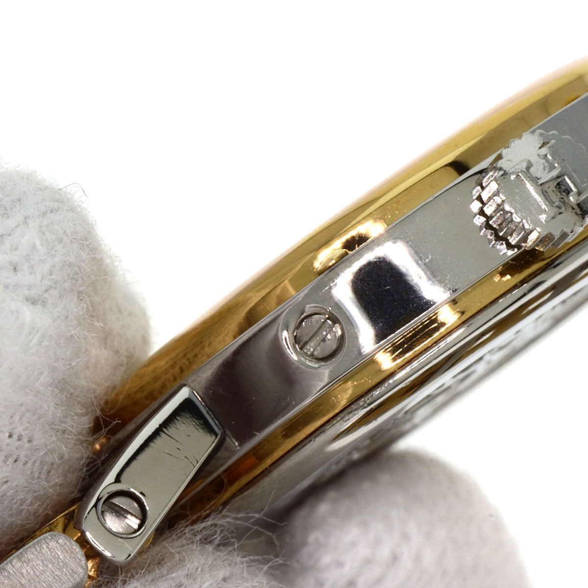 HERMES Watches Quartz Stainless Steel Silver Clipper old type Ivory dial