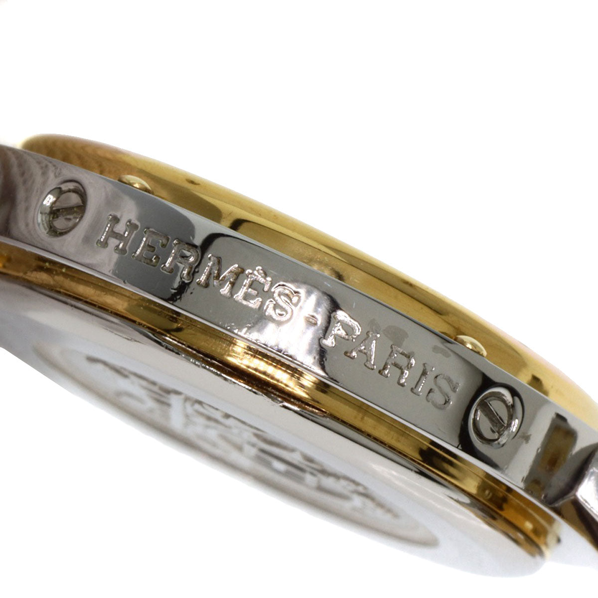 HERMES Watches Quartz Stainless Steel Silver Clipper old type Ivory dial