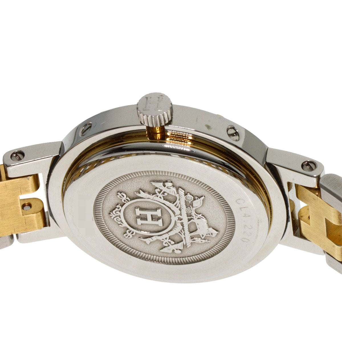 HERMES Watches Quartz Stainless Steel Silver Clipper old type Ivory dial