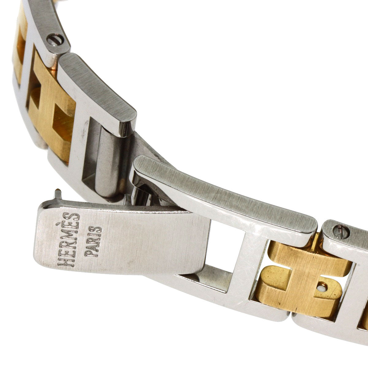 HERMES Watches Quartz Stainless Steel Silver Clipper old type Ivory dial