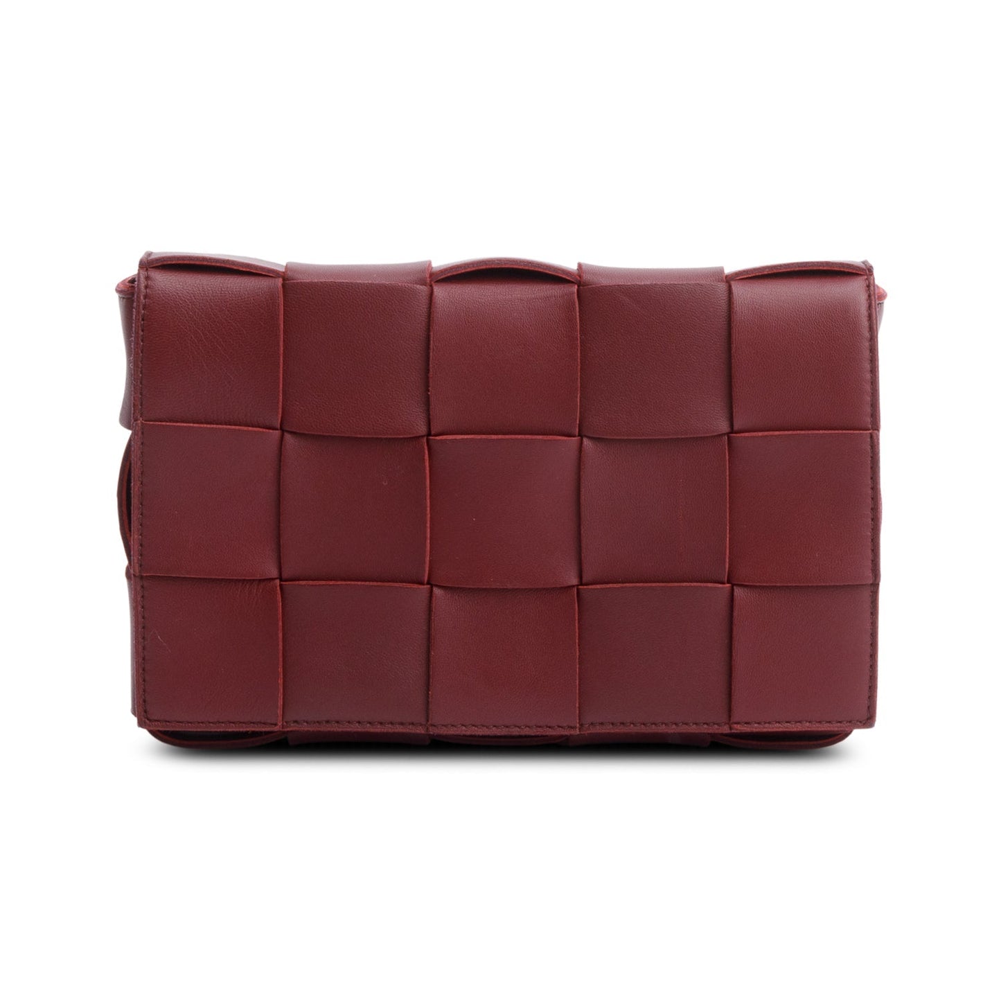 Bottega Veneta Burgundy Intrecciato Cassette Bag