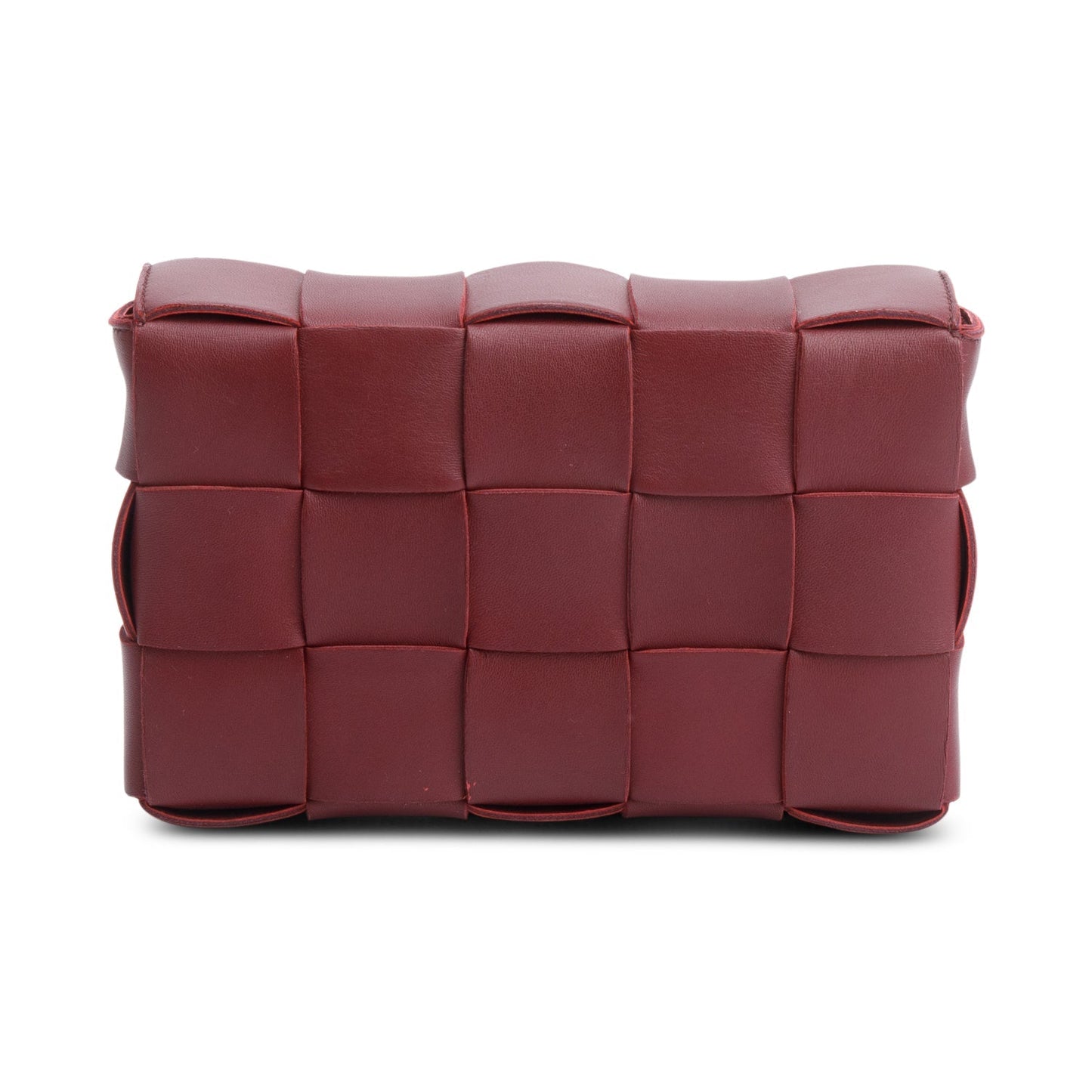 Bottega Veneta Burgundy Intrecciato Cassette Bag