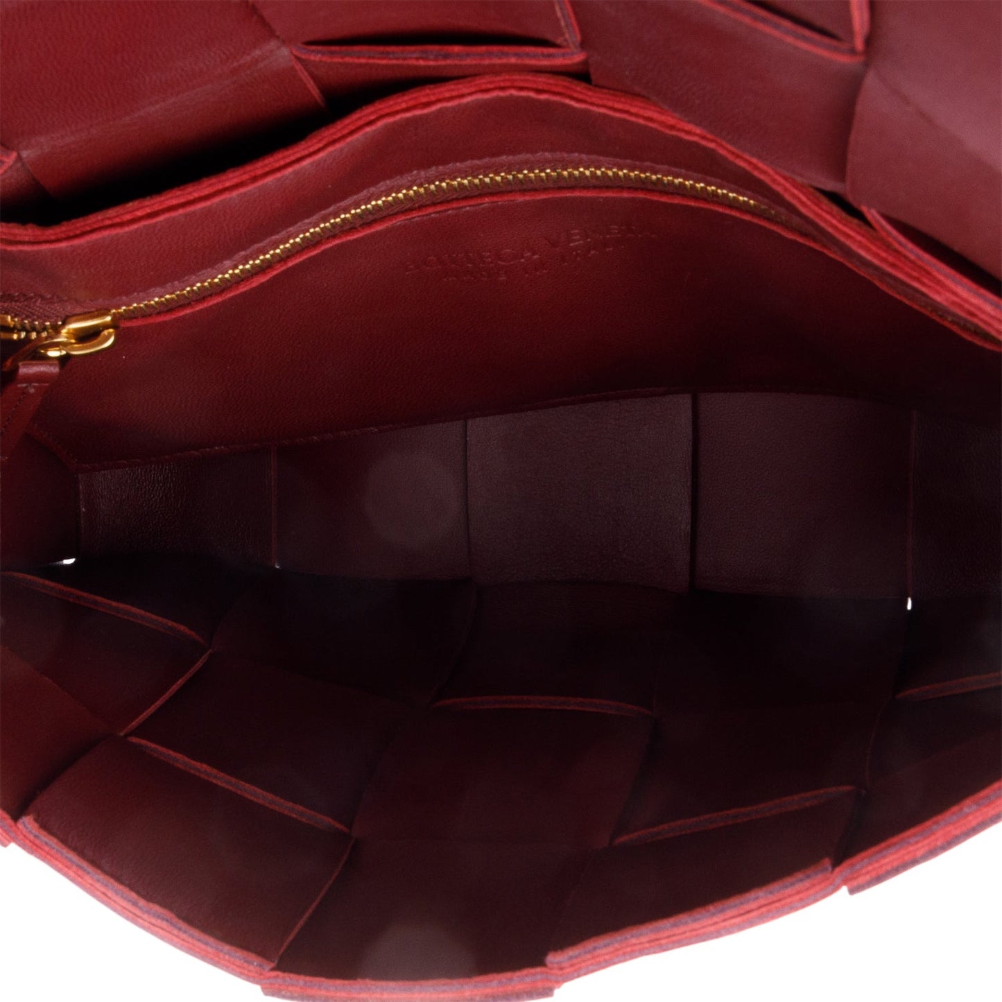 Bottega Veneta Burgundy Intrecciato Cassette Bag