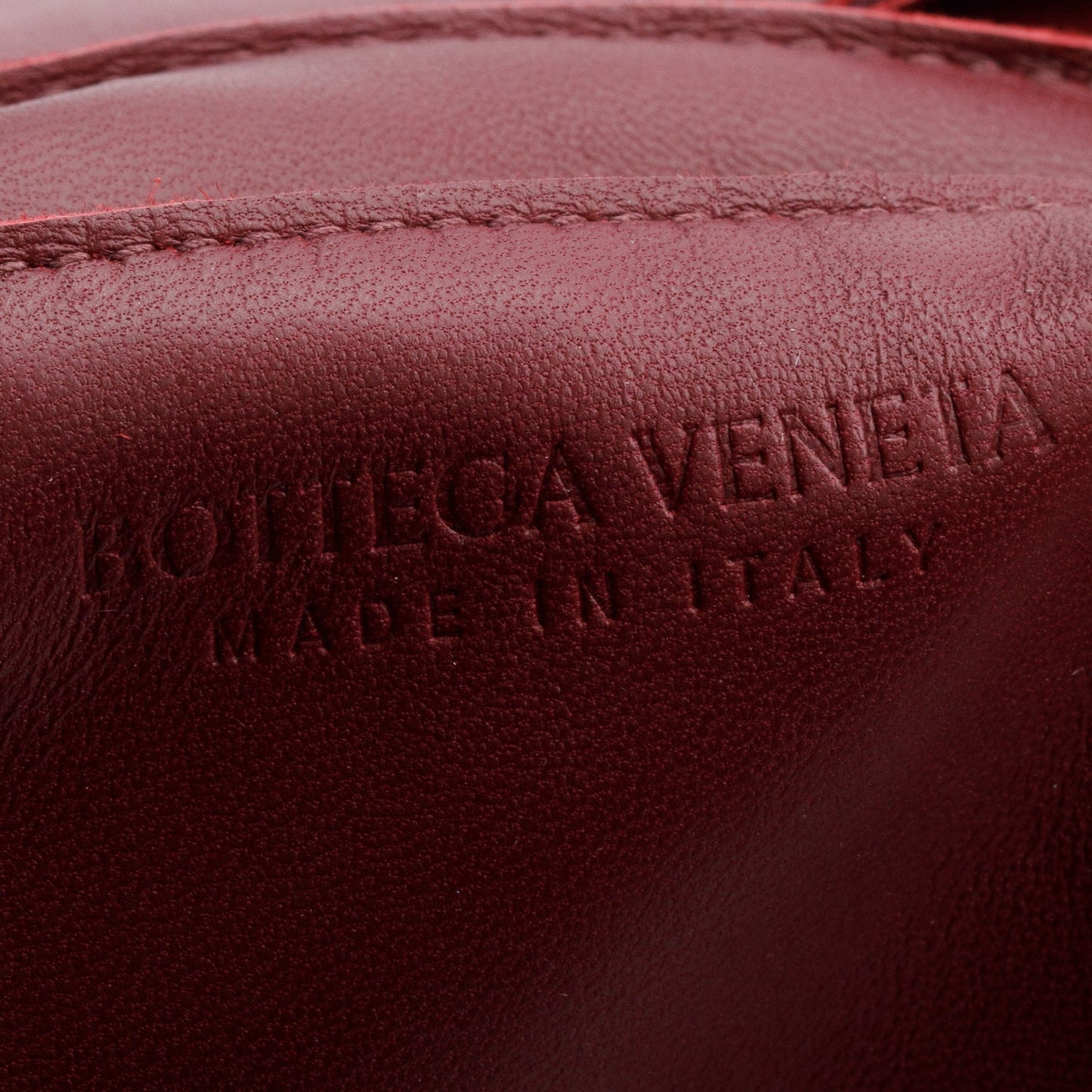 Bottega Veneta Burgundy Intrecciato Cassette Bag