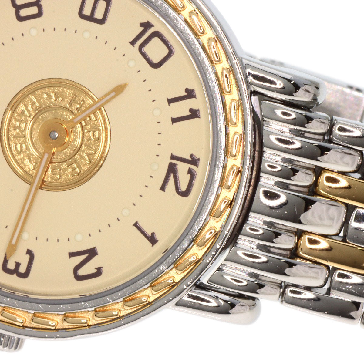 HERMES Watches Quartz SE4.220 Stainless Steel , SSxGP gold Serie Ivory dial Women  d