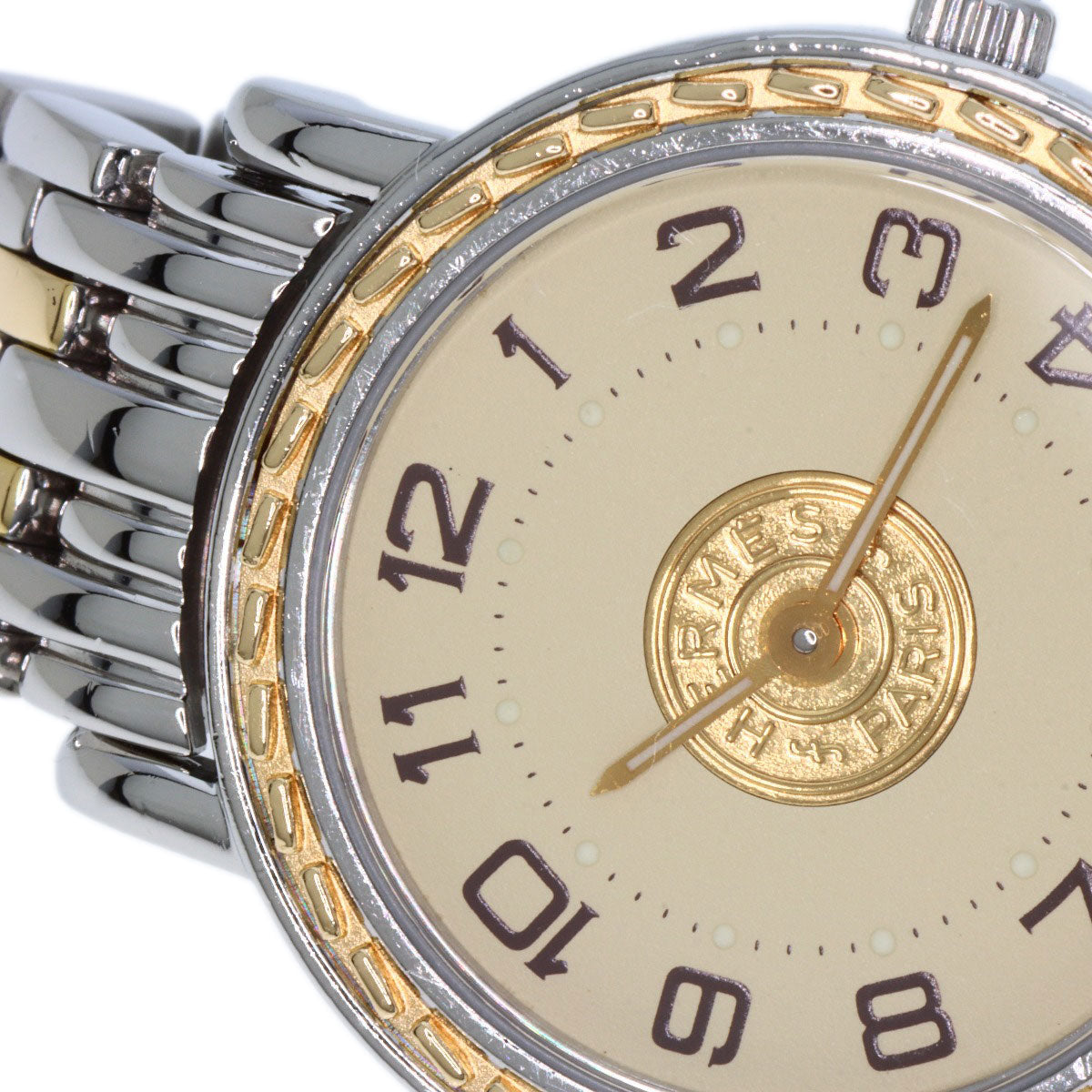 HERMES Watches Quartz SE4.220 Stainless Steel , SSxGP gold Serie Ivory dial Women  d