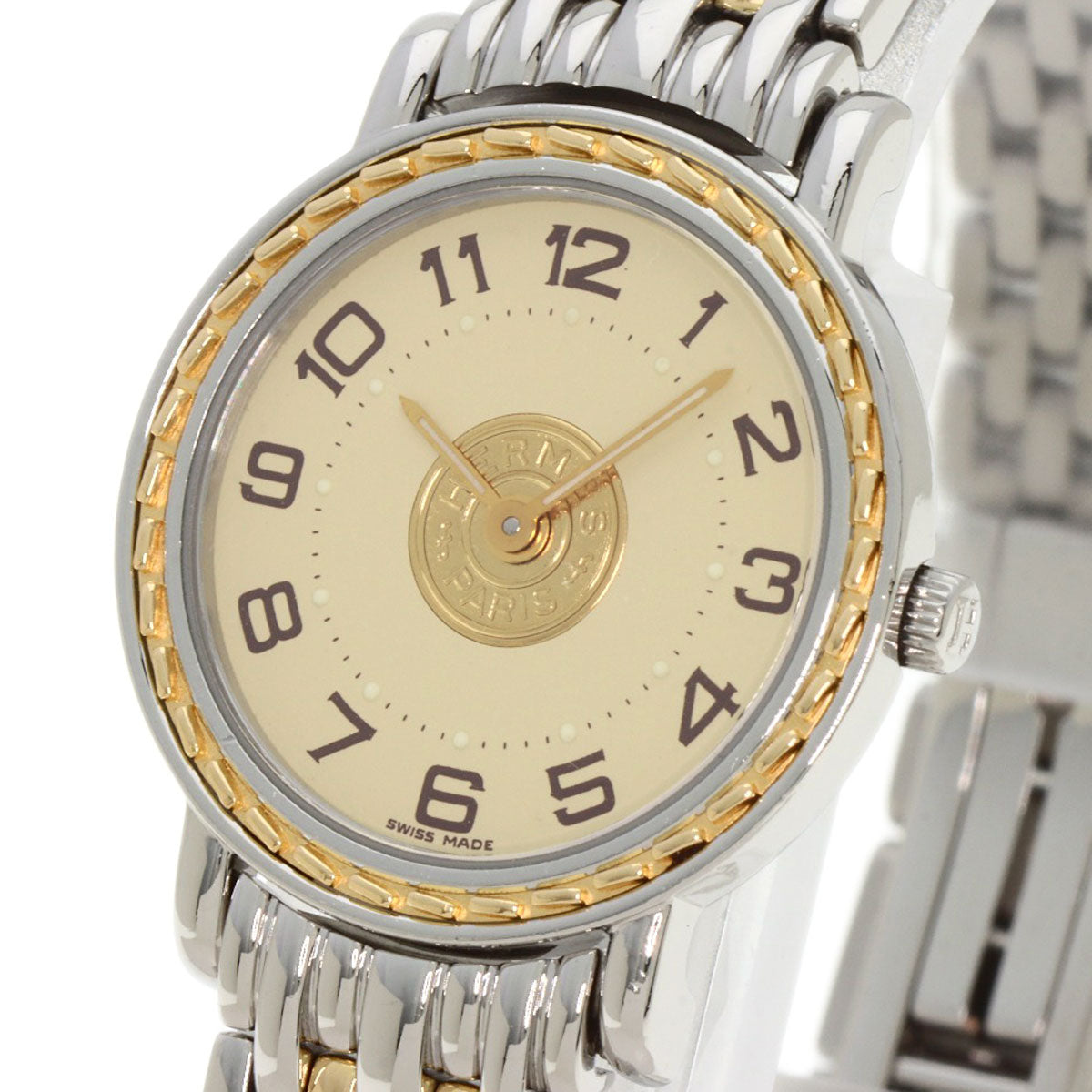 HERMES Watches Quartz SE4.220 Stainless Steel , SSxGP gold Serie Ivory dial Women  d