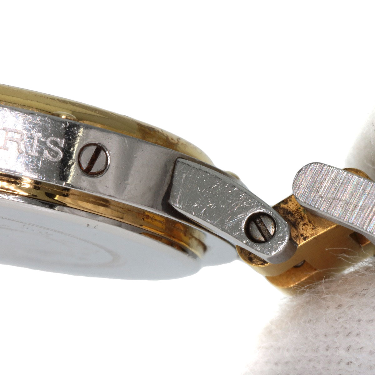 HERMES Watches Quartz Stainless Steel , SSxGP gold Clipper Old Belt cream dial Women  d