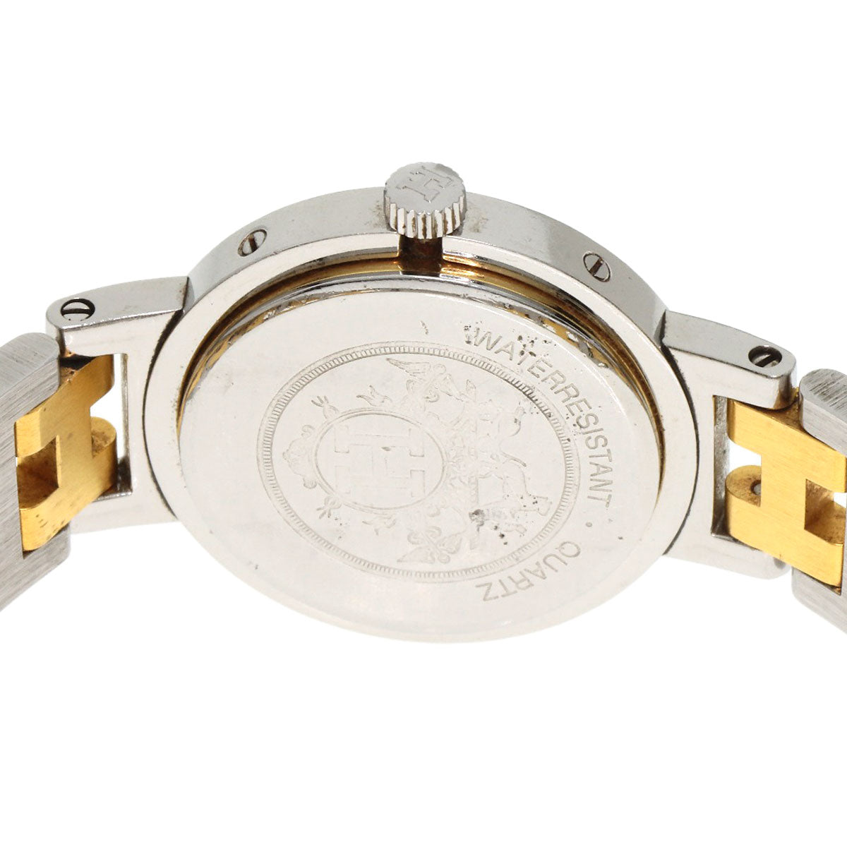 HERMES Watches Quartz Stainless Steel , SSxGP gold Clipper Old Belt cream dial Women  d