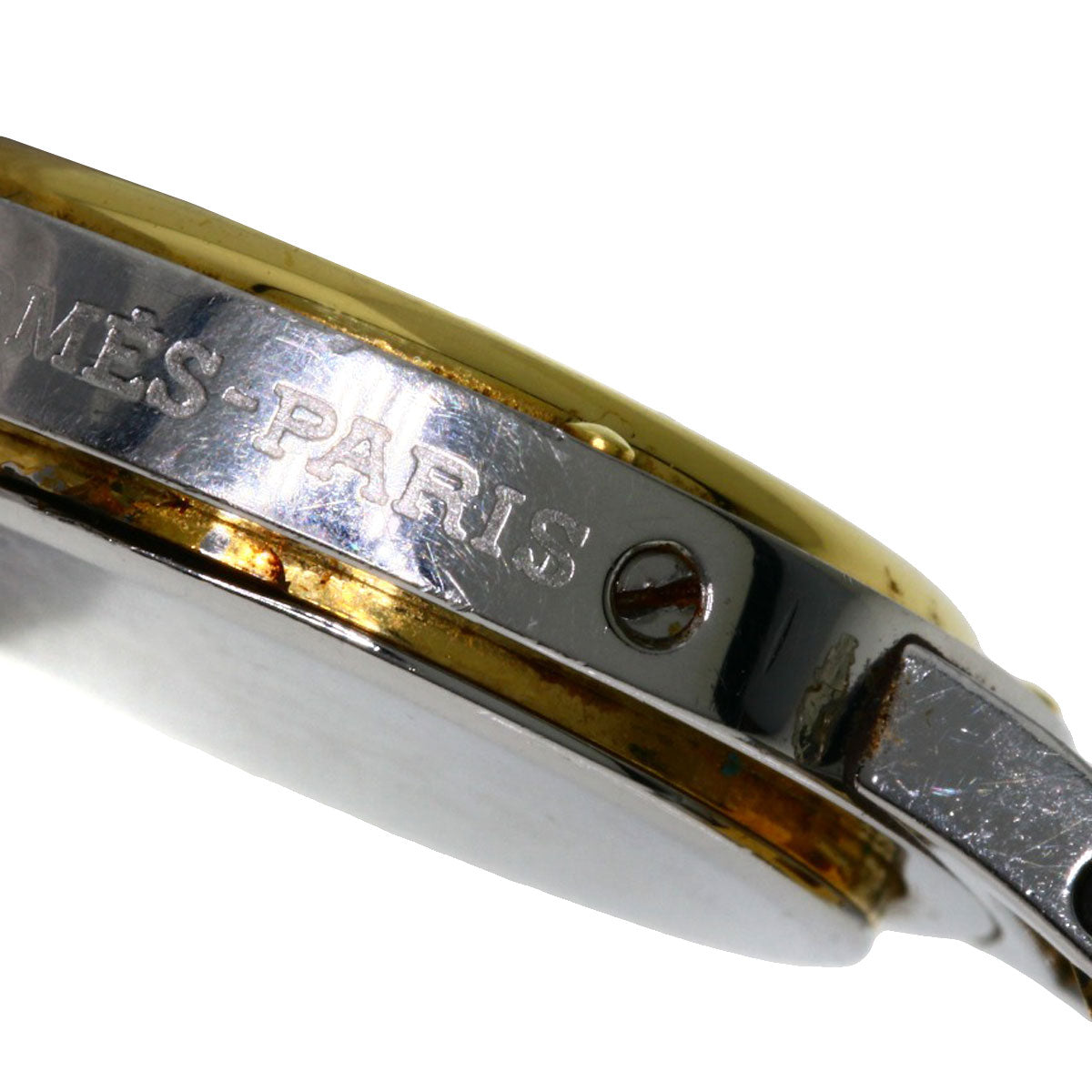 HERMES Watches Quartz Stainless Steel , SSxGP gold Clipper white dial Women  d