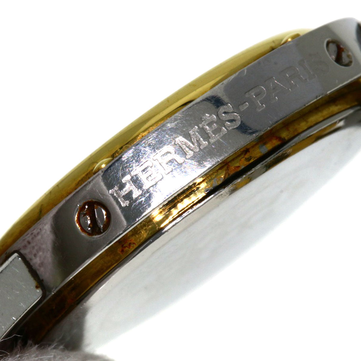 HERMES Watches Quartz Stainless Steel , SSxGP gold Clipper white dial Women  d