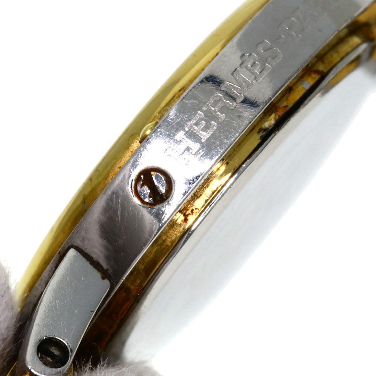 HERMES Watches Quartz Stainless Steel , SSxGP gold Clipper white dial Women  d