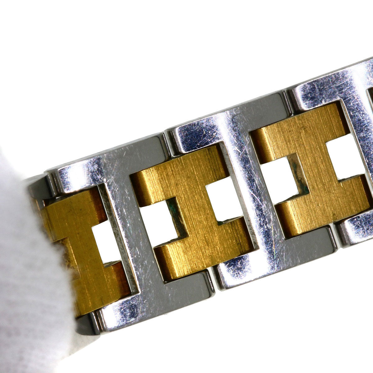 HERMES Watches Quartz Stainless Steel , SSxGP gold Clipper white dial Women  d