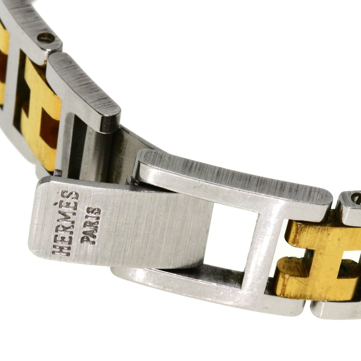 HERMES Watches Quartz Stainless Steel , SSxGP gold Clipper white dial Women  d