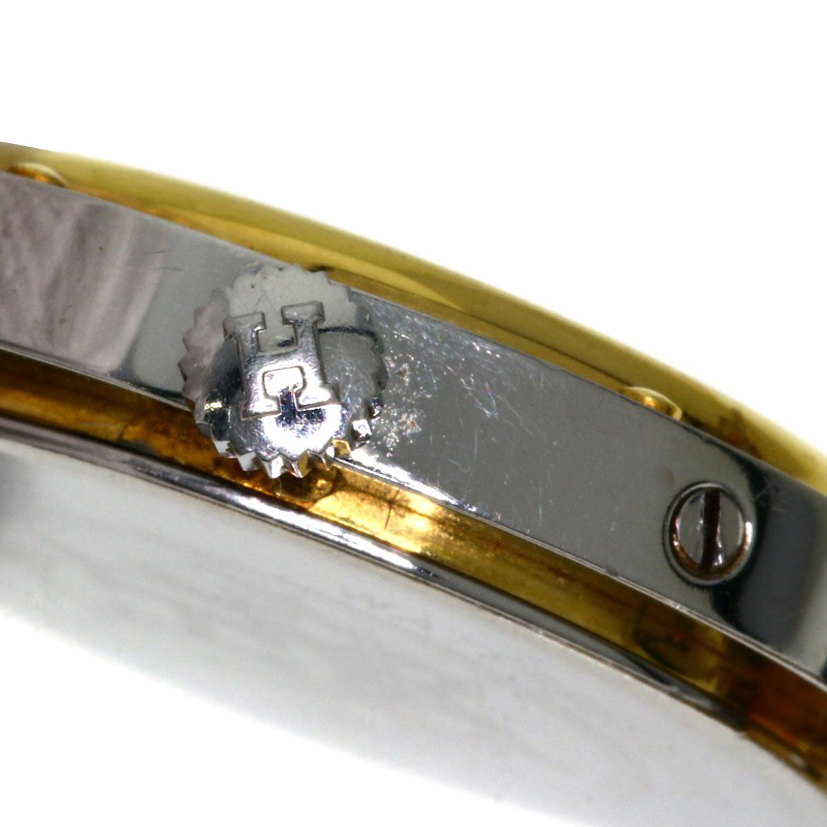 HERMES Watches Quartz Stainless Steel , SSxGP gold Clipper white dial Women  d