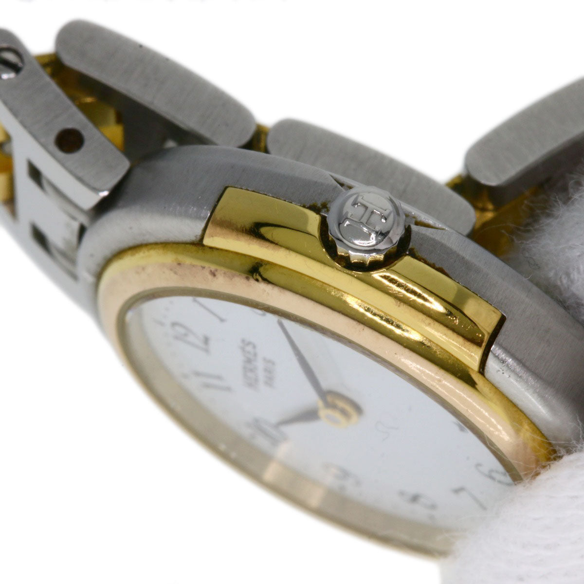 HERMES Watches Quartz Stainless Steel, Combination Silver Windsor white dial Women  d