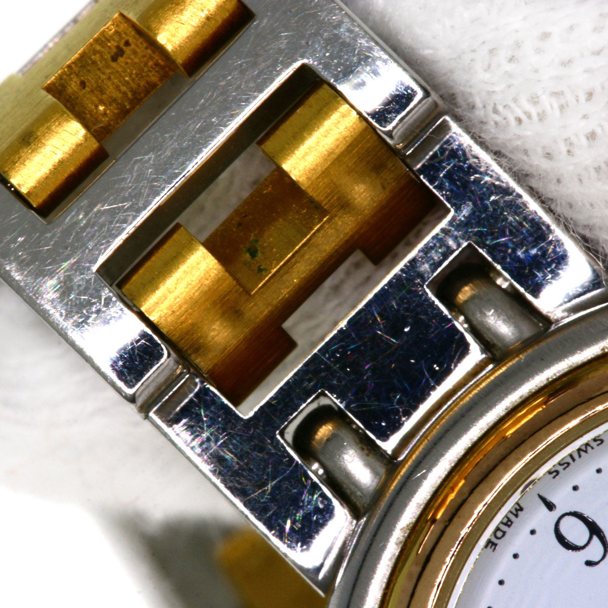 HERMES Watches Quartz Stainless Steel, Combination Silver Windsor white dial Women  d