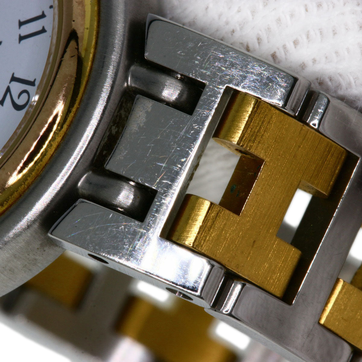 HERMES Watches Quartz Stainless Steel, Combination Silver Windsor white dial Women  d