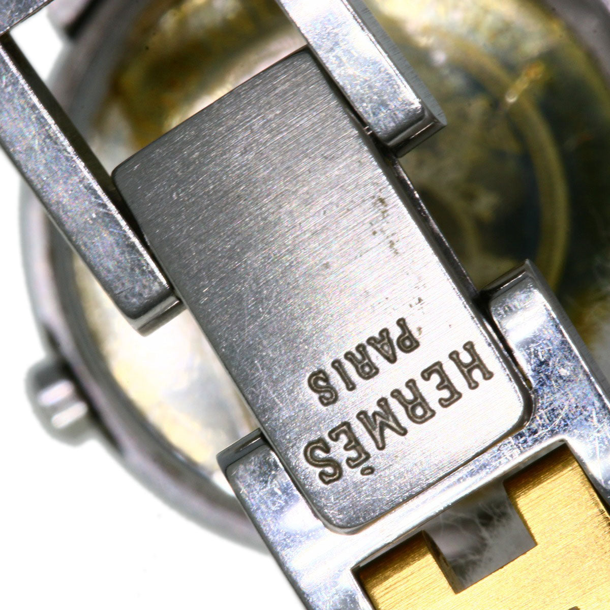 HERMES Watches Quartz Stainless Steel, Combination Silver Windsor white dial Women  d