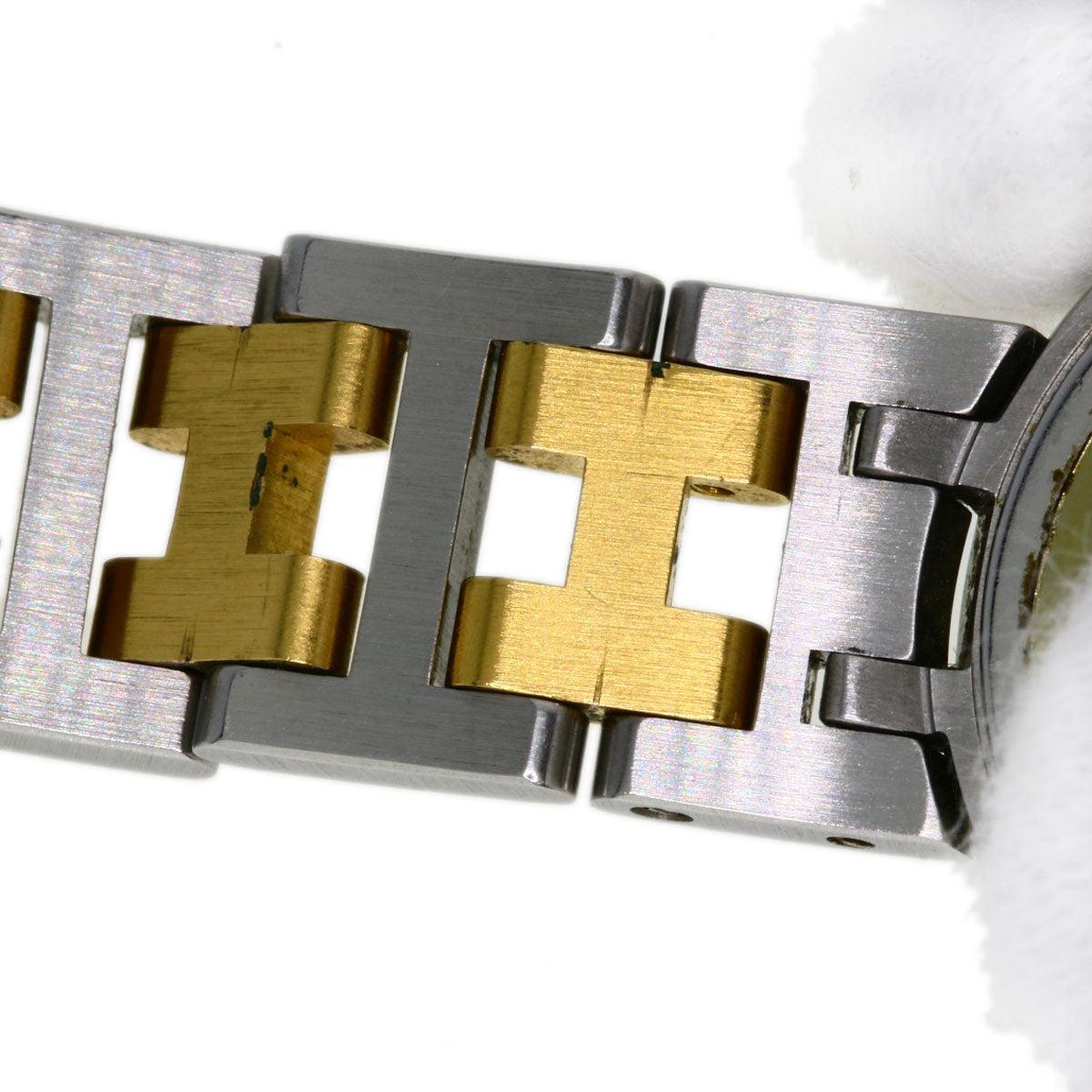 HERMES Watches Quartz Stainless Steel, Combination Silver Windsor white dial Women  d