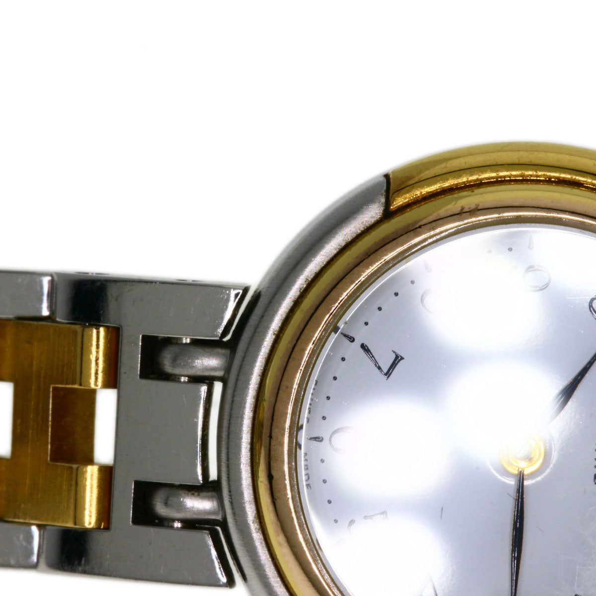 HERMES Watches Quartz Stainless Steel, Combination Silver Windsor white dial Women  d