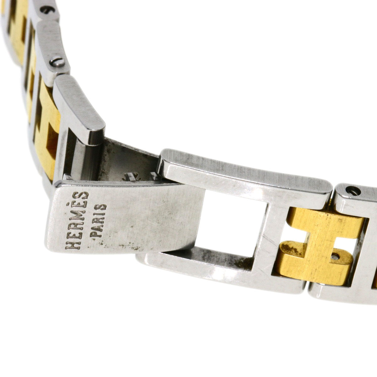 HERMES Watches Quartz Stainless Steel, Combination Silver Windsor white dial Women  d