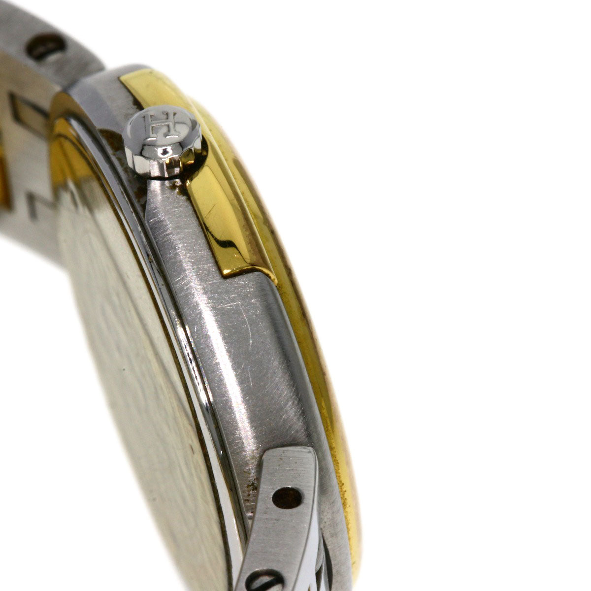 HERMES Watches Quartz Stainless Steel, Combination Silver Windsor white dial Women  d