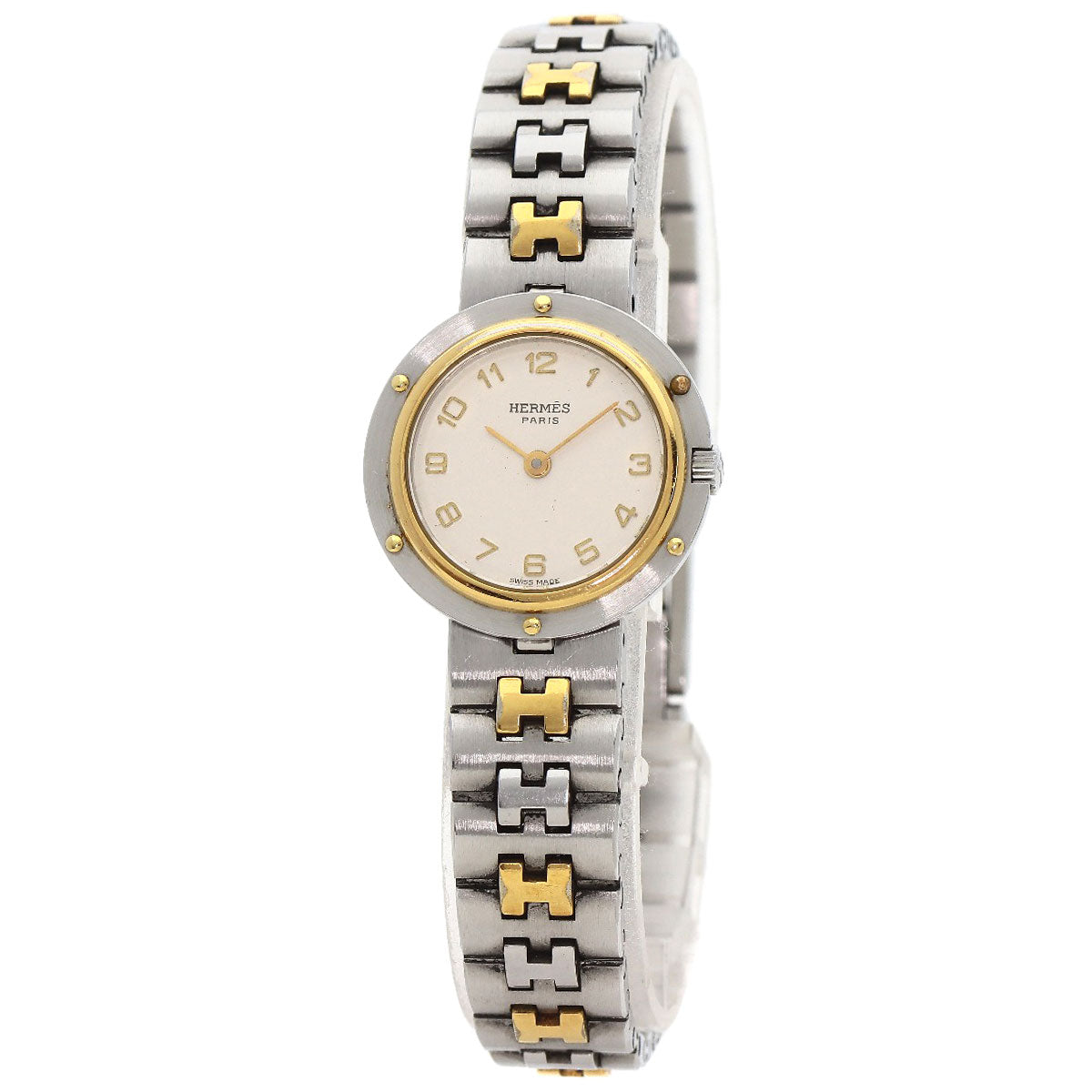 HERMES Watches Quartz Stainless Steel , SSxGP gold Olympia Ivory dial Women  d