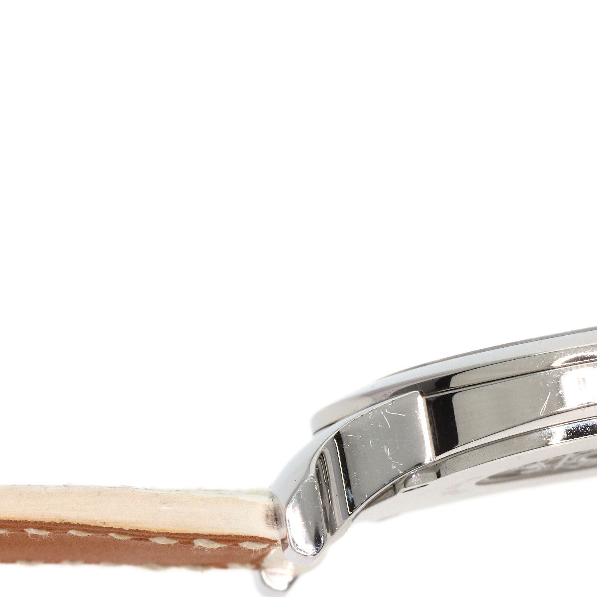 HERMES Watches Quartz HR1.510 Stainless Steel, Leather Silver H watch Rondo white dial Women  d