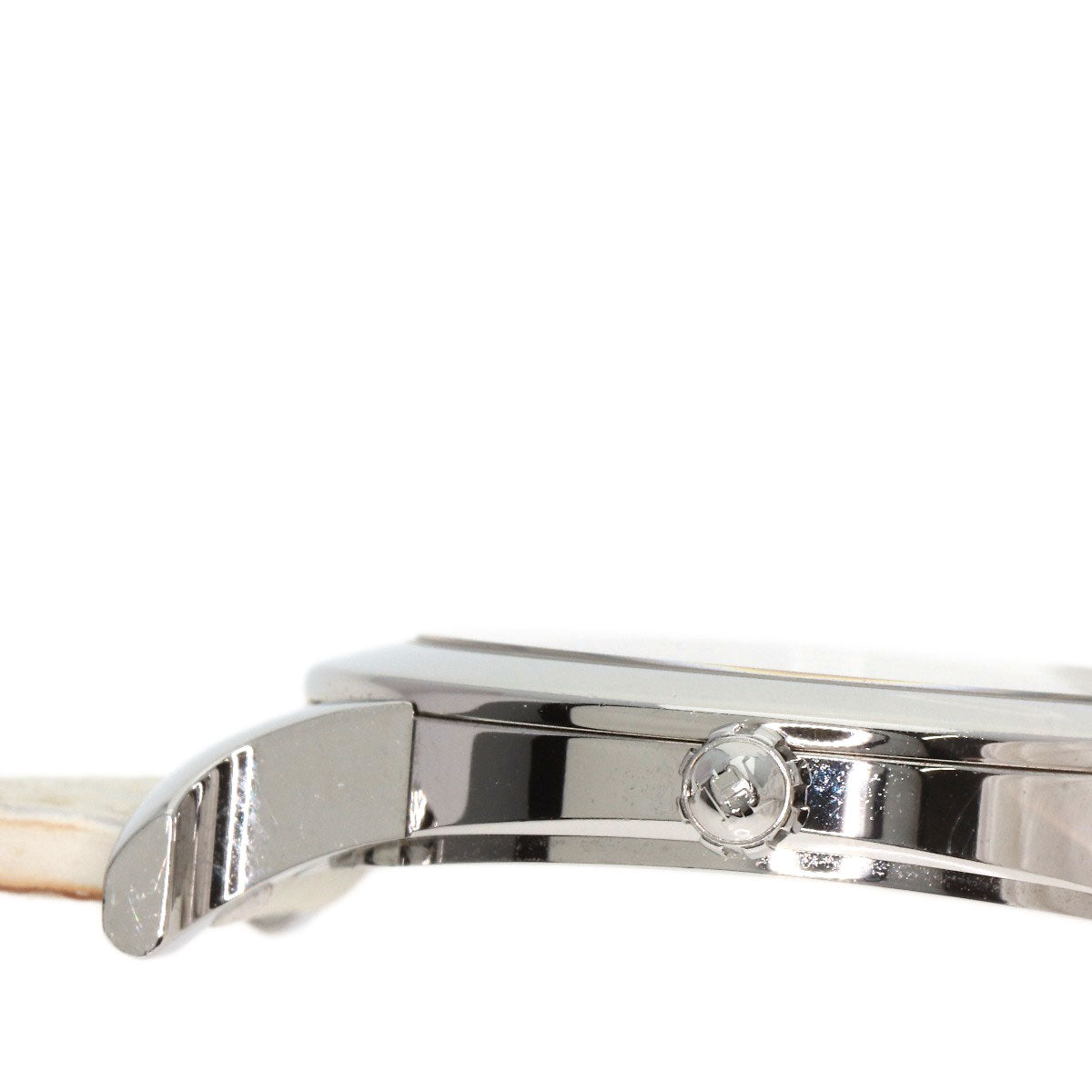 HERMES Watches Quartz HR1.510 Stainless Steel, Leather Silver H watch Rondo white dial Women  d