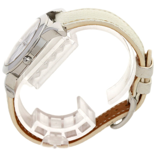 HERMES Watches Quartz HR1.510 Stainless Steel, Leather Silver H watch Rondo white dial Women  d