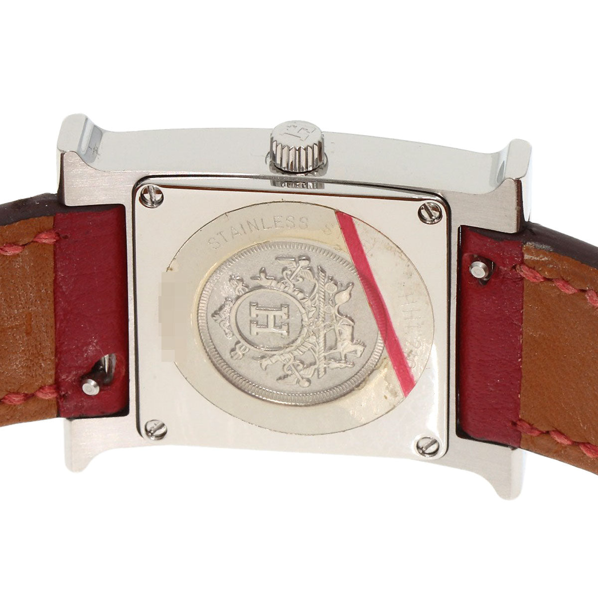 HERMES Watches Quartz HH11.210 Stainless Steel, Leather Silver H watch white dial Women  d