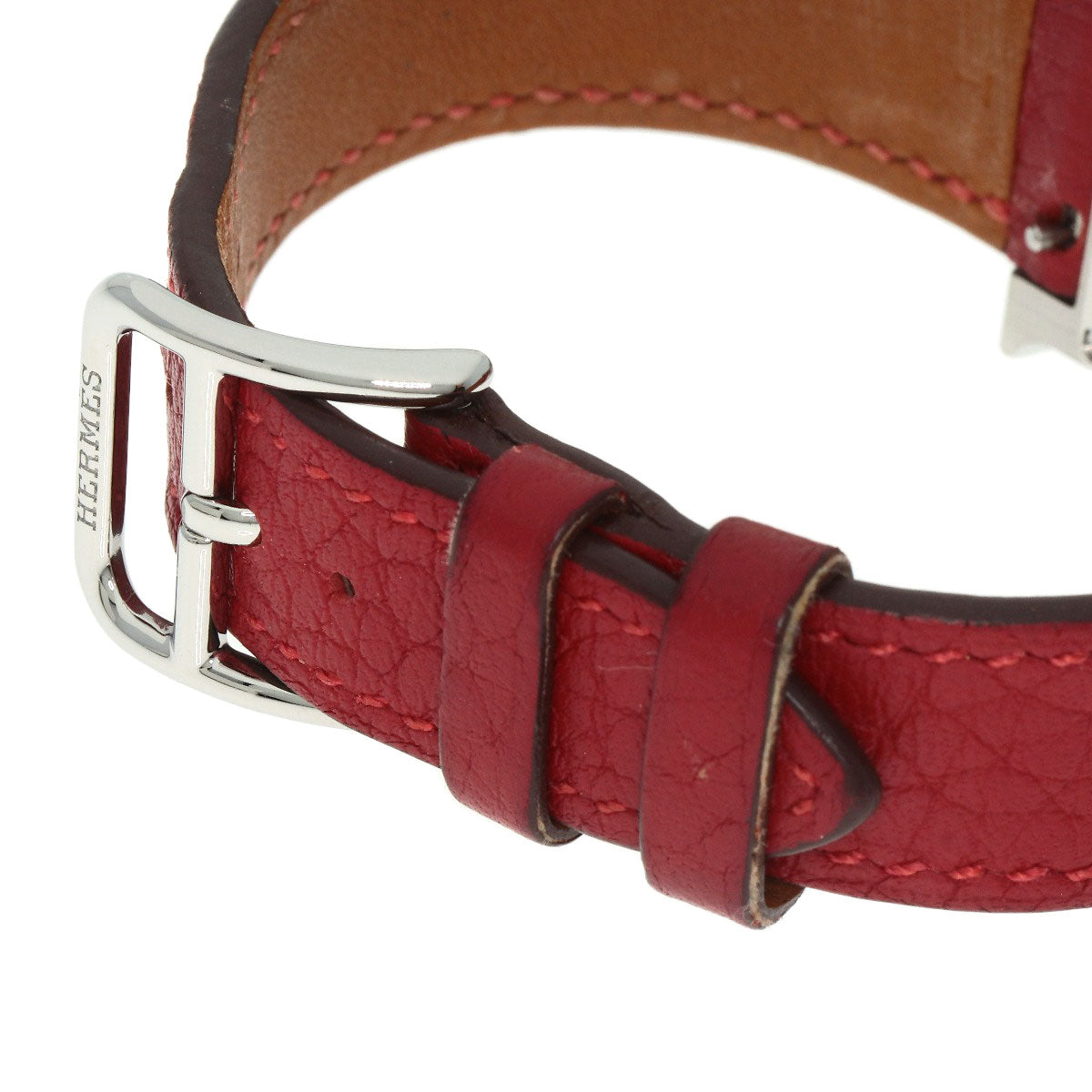 HERMES Watches Quartz HH11.210 Stainless Steel, Leather Silver H watch white dial Women  d