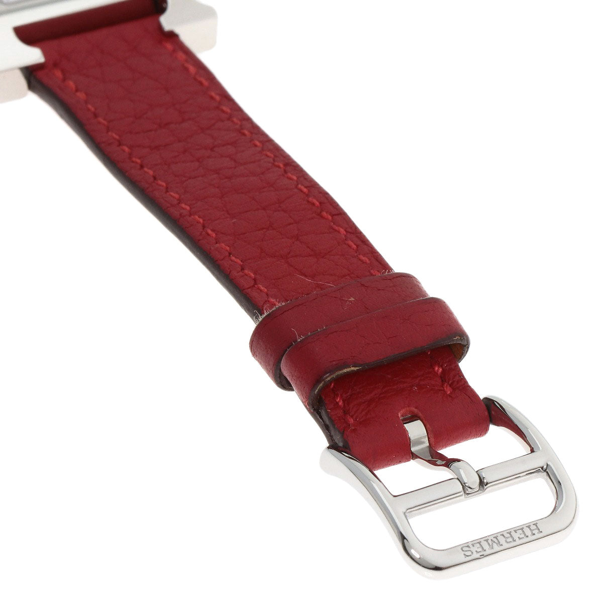 HERMES Watches Quartz HH11.210 Stainless Steel, Leather Silver H watch white dial Women  d