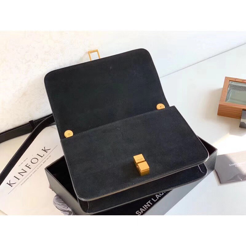 Top Quality Le Carre Satchel Black For Women 9in/23cm YSL