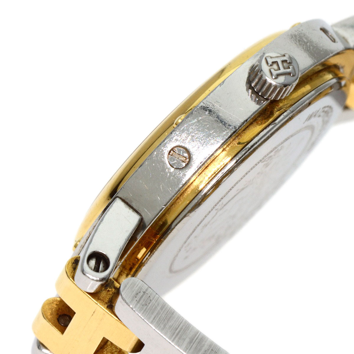 HERMES Watches Quartz Stainless Steel , SSxGP gold Clipper Old Belt Ivory dial Women  d