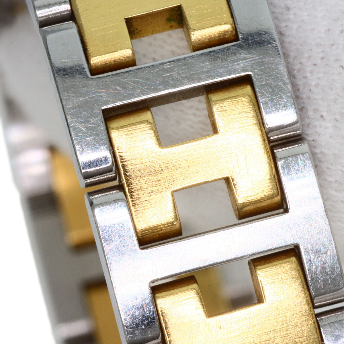 HERMES Watches Quartz Stainless Steel , SSxGP gold Clipper Old Belt Ivory dial Women  d