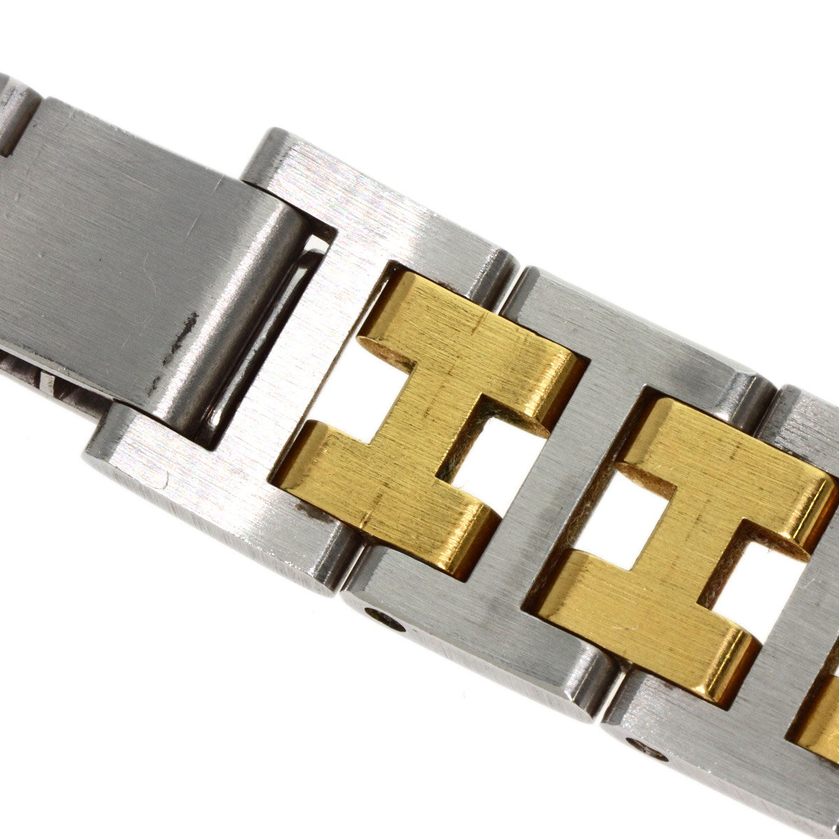 HERMES Watches Quartz Stainless Steel , SSxGP gold Clipper Old Belt Ivory dial Women  d