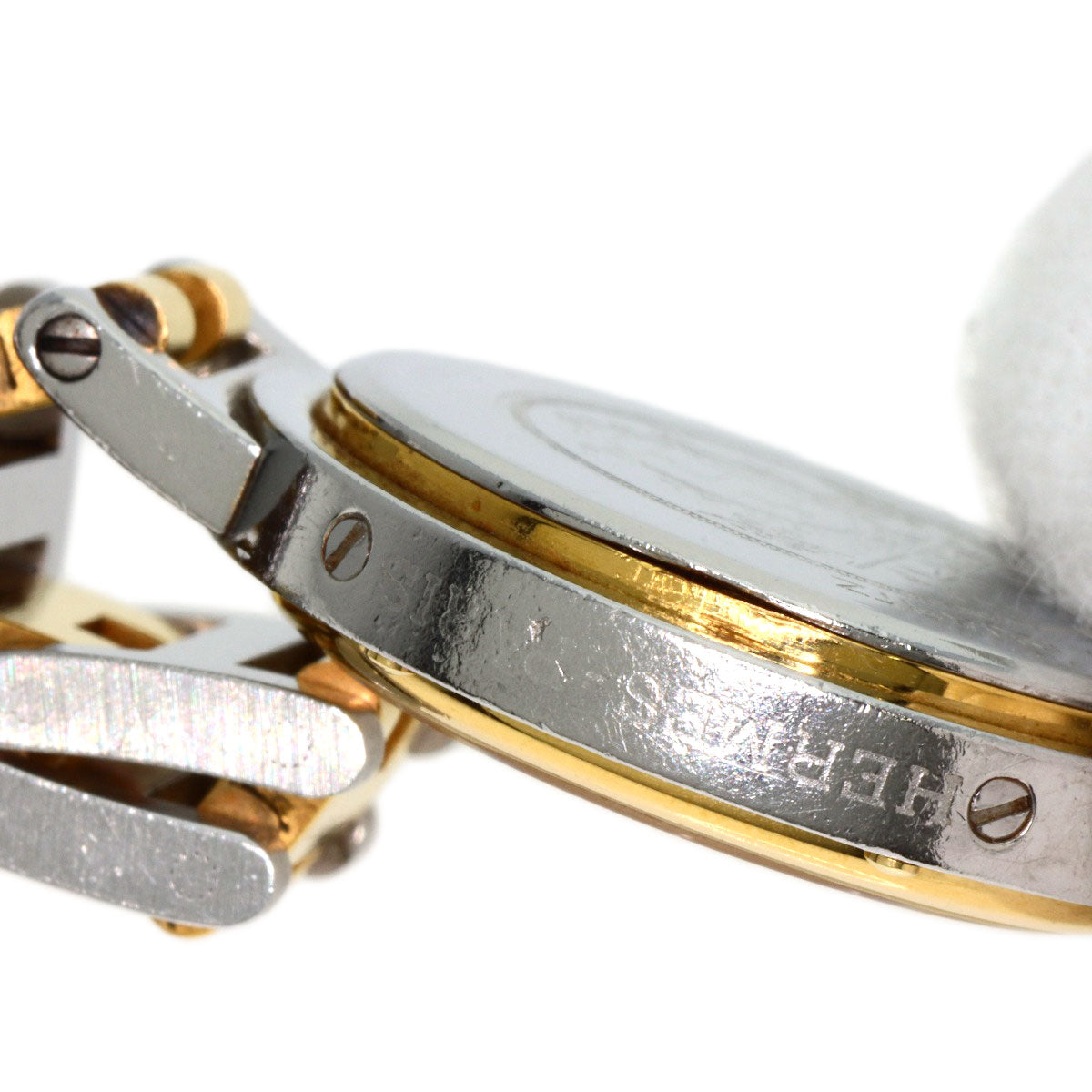 HERMES Watches Quartz Stainless Steel , SSxGP gold Clipper Old Belt Ivory dial Women  d