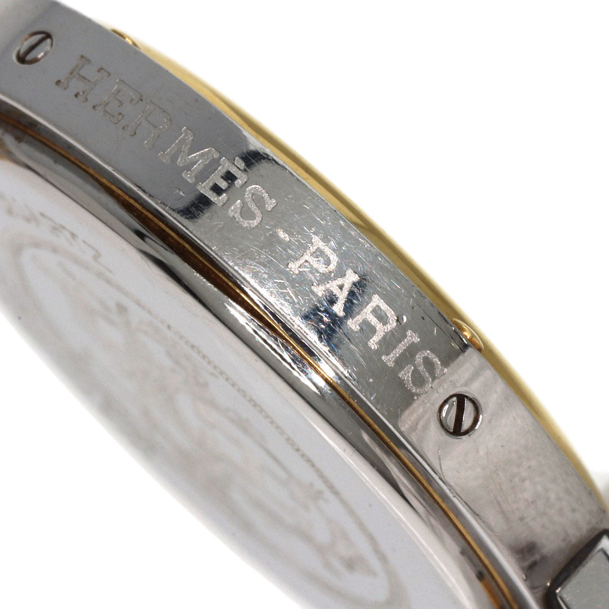 HERMES Watches Quartz Stainless Steel , SSxGP gold Clipper Ivory dial Women  d