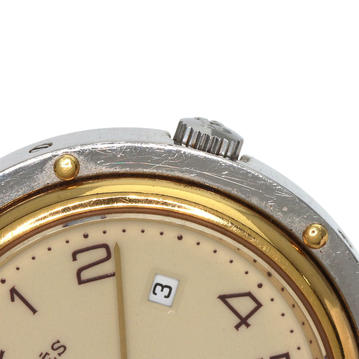 HERMES Watches Quartz Stainless Steel , SSxGP gold Clipper Ivory dial Women  d