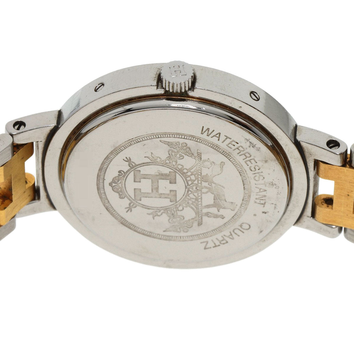 HERMES Watches Quartz Stainless Steel , SSxGP gold Clipper Ivory dial Women  d