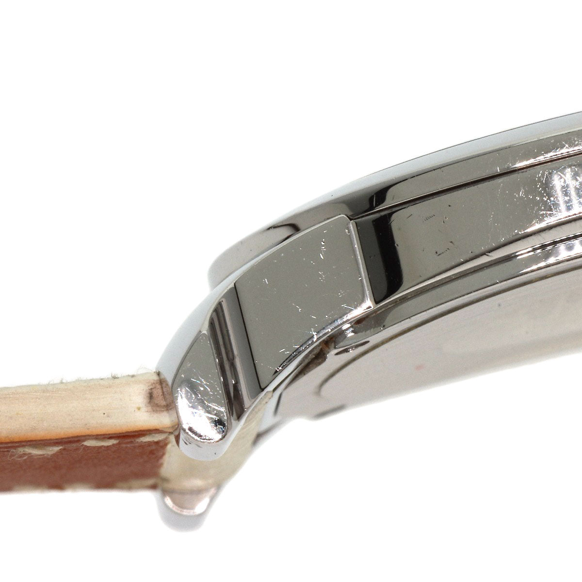 HERMES Watches Quartz HR1.510 Stainless Steel, Leather Silver H watch Rondo white dial Women  d